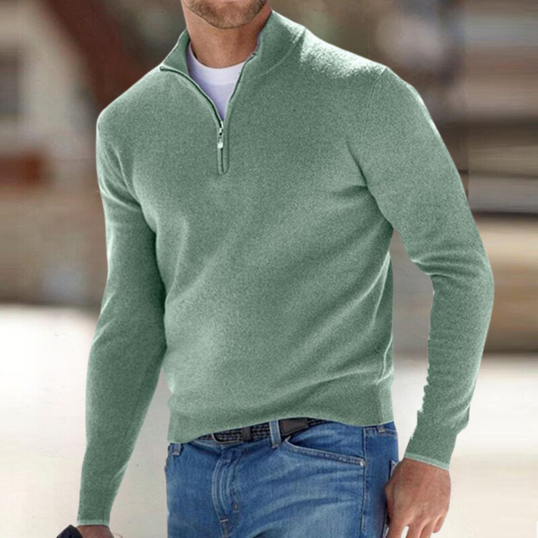 Santous Zip-Up Sweater – Green / S