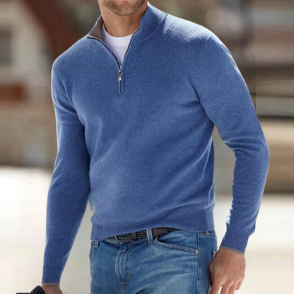 Santous Zip-Up Sweater – Blue / S