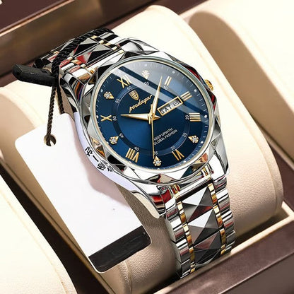 LumiChron - Luxury Watch with Calendar – Blue Gold