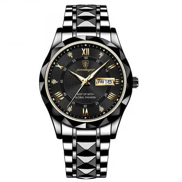 LumiChron - Luxury Watch with Calendar – Black