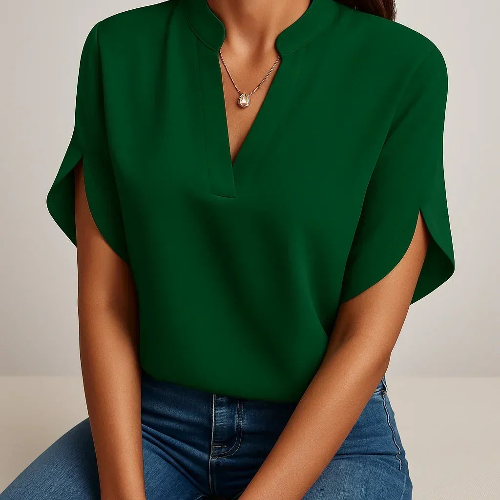 Blouse with Wide Sleeves Beth – Green / S