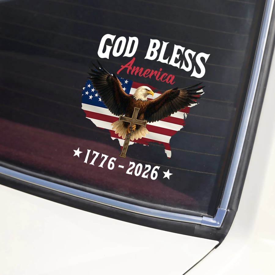 LibertyFlight – God Bless America Eagle Window Sticker – image 3