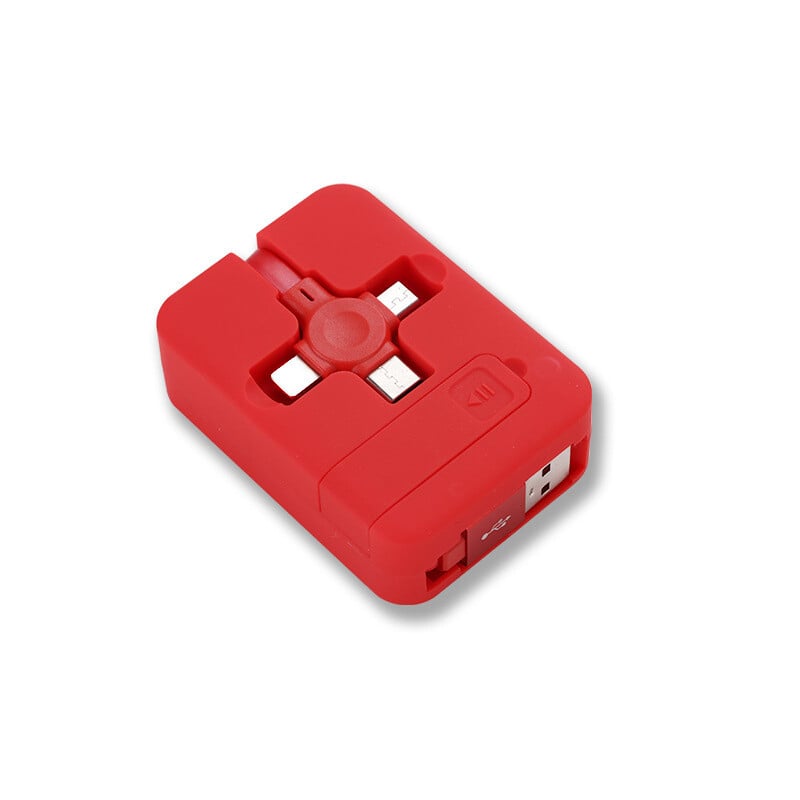 PowerNest – Multi Function Fast Charge Cable Organizer Box – Red