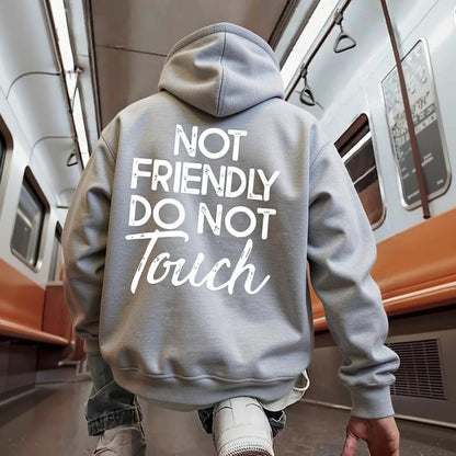 Not Friendly Do Not Touch Print Hoodies – image 6