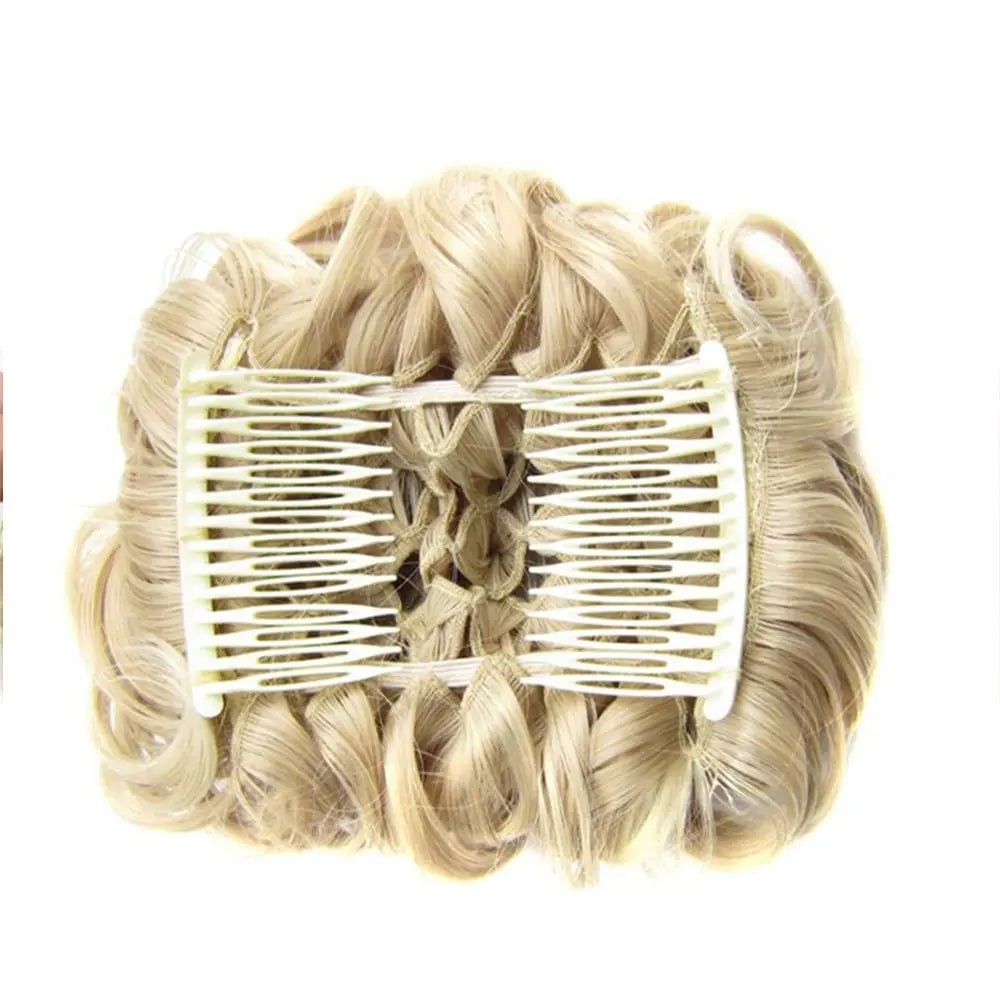 CurlNest – Messy Bun for Everyday Chic Looks – Honey Blonde Mixed