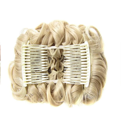 CurlNest – Messy Bun for Everyday Chic Looks – Honey Blonde Mixed