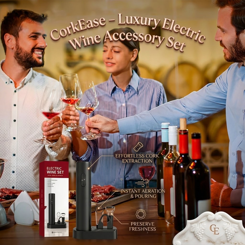 CorkEase – Luxury Electric Wine Accessory Set – image 3
