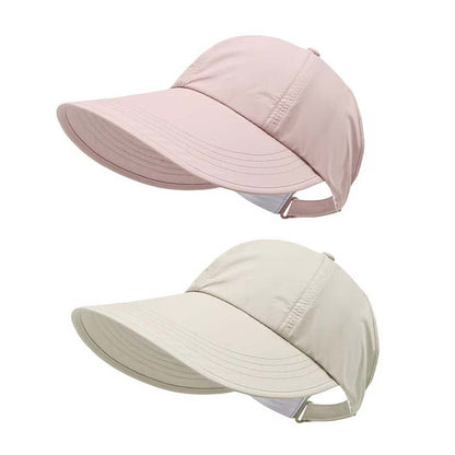ShadeCore – Elegant UV Protection Sun Hat – Off White + Pink