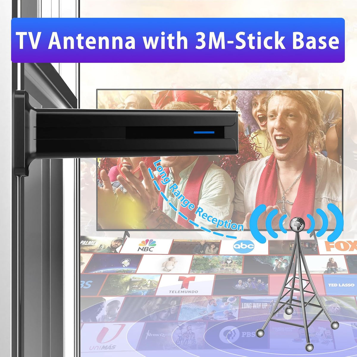 TV Antenna - Digital HD Antenna - Indoor HDTV 1080P 4K (Long Range) – image 7
