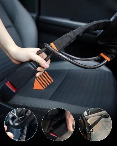 DriveDefender | Seat Belt + Steering Wheel Car Lock System – image 17