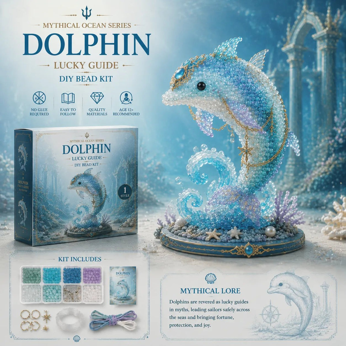 SeaSpark – Mythical Ocean Craft Bead Set – Dolphin