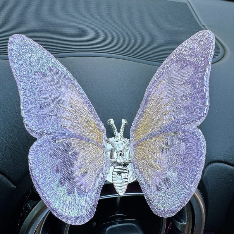 AromaFlutter – Butterfly Car Perfume Clip – Purple