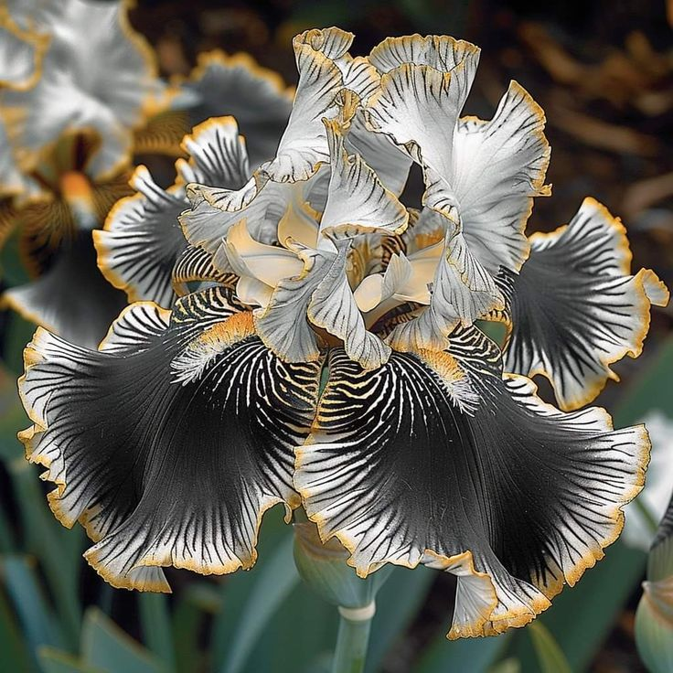 BloomAura – Exotic Tall Bearded Iris Flower – Pearl Mist / 2 Iris Rhizomes