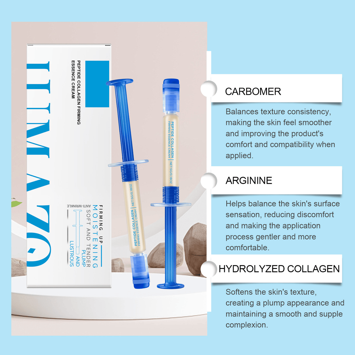 Polypeptide Collagen Elastic Essence Cream Moisturizing Hydrating Firming Low Irritating Serum – image 6