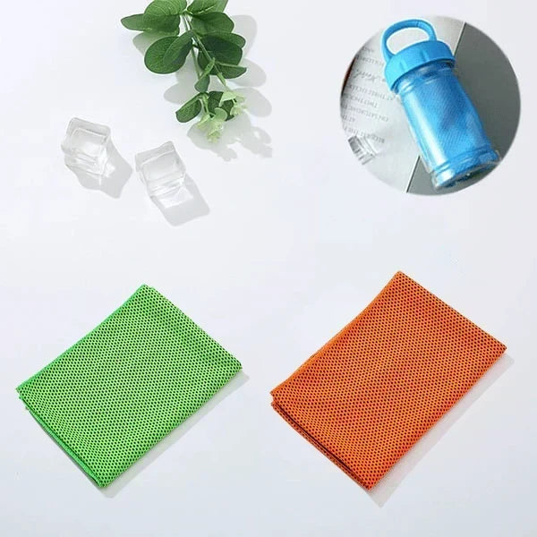 ChillWrap – Rapid Cooling Towel – Green / Orange