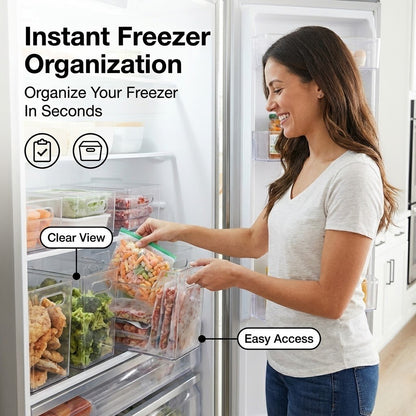 ClearStack – Space Saver Freezer Bins – 4 Pack