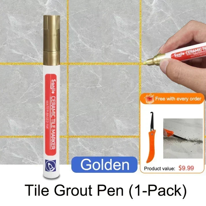 MouldShield – Anti Mould Ceramic Tile Joint Pen – Golden / Without Mold Remover Spray