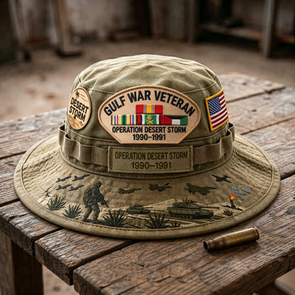 StormHonor – Gulf War Veteran Tribute Boonie Hat – Camo / One Size Fits Most (Circumference 21 5/8"- Circumference 24 1/8")