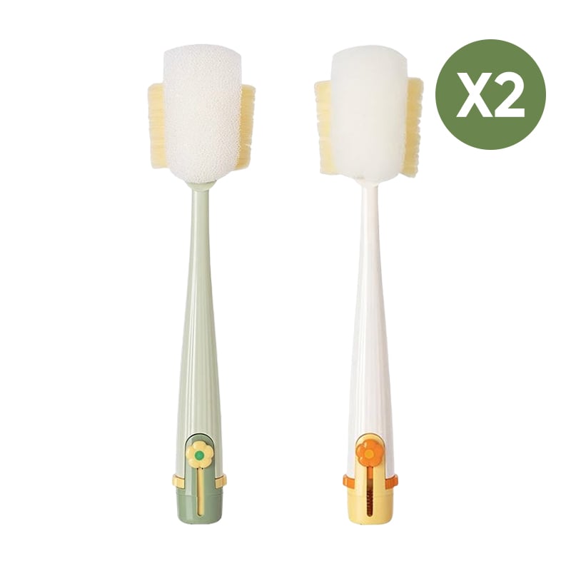 BrushPro | Versatile 5-in-1 Bottle Cleaning Brush – White*2 + Green*2