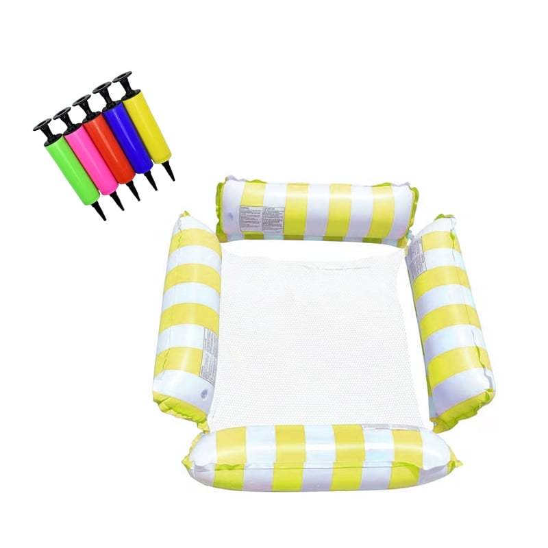 SunFloat Elite – Water Relax Hammock – straight stripes - yellow