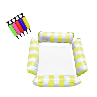 SunFloat Elite – Water Relax Hammock – straight stripes - yellow