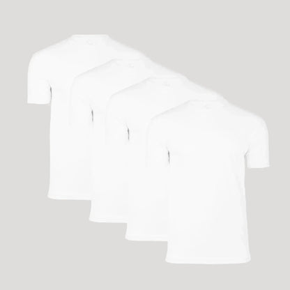 PrimeWear – Athletic Comfort Short Sleeve T Shirt Pack – All White / S