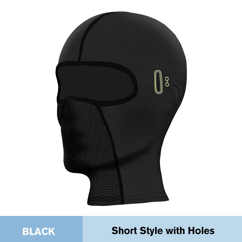 StormShield – Windproof Full Face Mask – Short Style with Holes / Black
