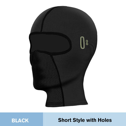 StormShield – Windproof Full Face Mask – Short Style with Holes / Black