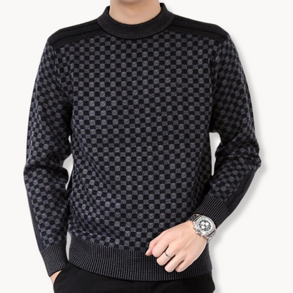 Raiden Patterned Sweater – Dark Grey / S
