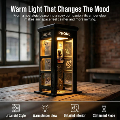 NoirBooth Glow - Vintage Phone Booth Ambient Lamp – image 3