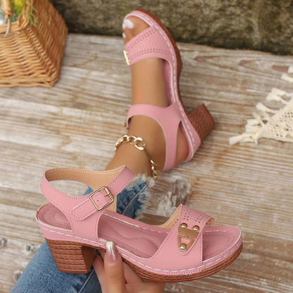 CharmStride – Comfortable Dressy Sandals – Pink / 5.5