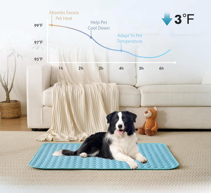 PawBreeze – Instant Cooling Pet Mat – Blue / XS: 40×30 cm | 16×12"