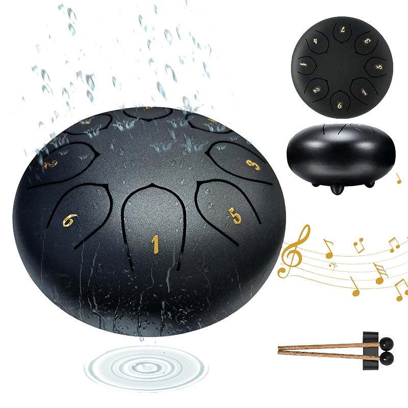 NatureBeat – Outdoor Steel Rain Drum with Finger Picks – image 4