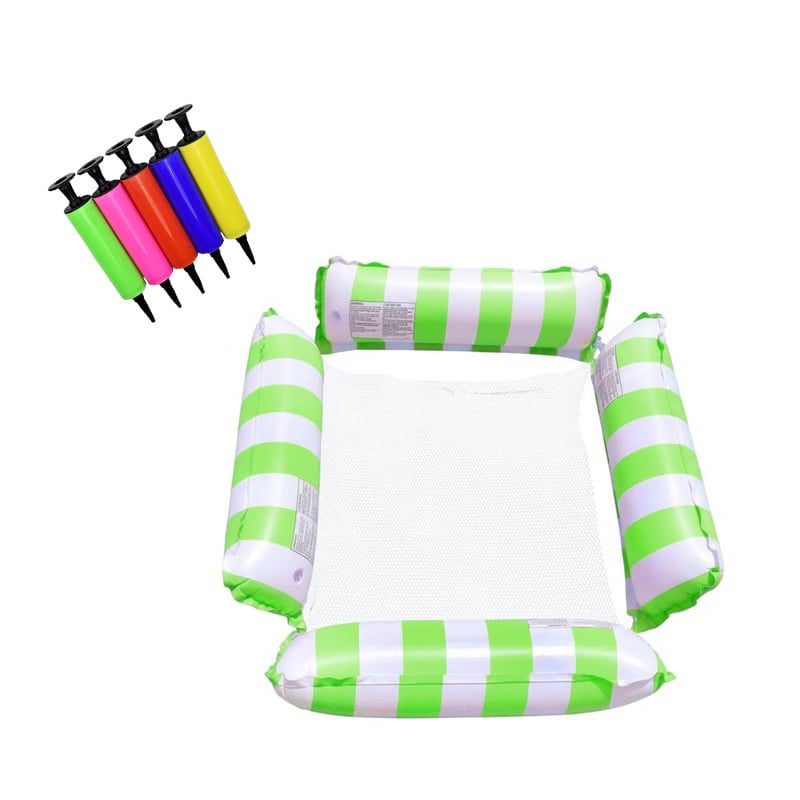 SunFloat Elite – Water Relax Hammock – straight stripes - green