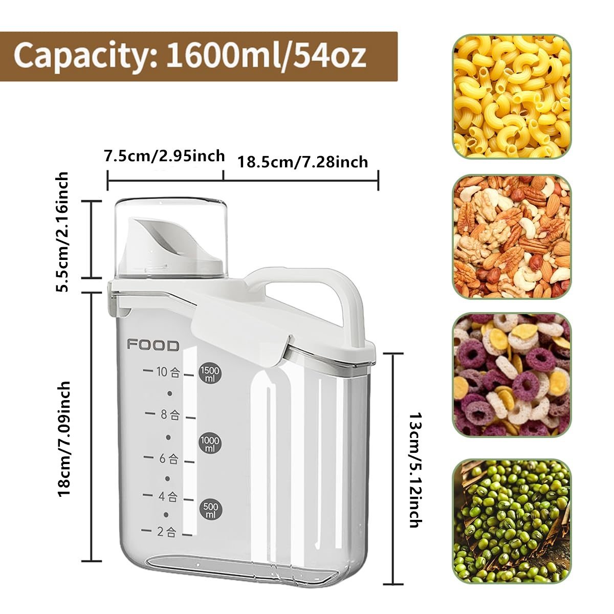 SnapCore – Leakproof Storage Container Set – Ivory White / 1600ML/54OZ