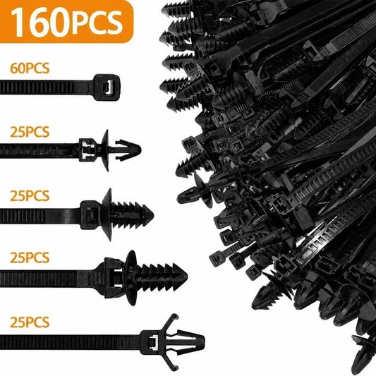 FixWire – Heavy-Duty Push Mount Cable Tie Kit – 1 Kit (160 Pieces) Get 30% OFF