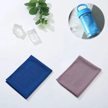 ChillWrap – Rapid Cooling Towel – Navy Blue / Pink