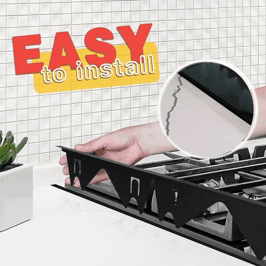 GapLock - Adjustable Stove Gap Covers – Black Stainless Steel / 2 Pack