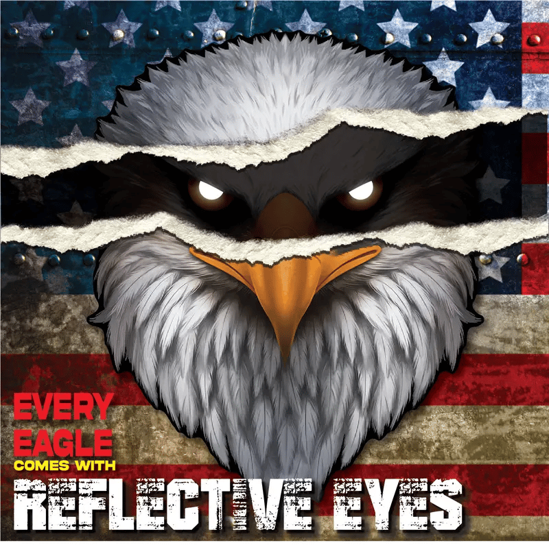 BoldEagle – Reflective Patriotic USA Flag Sticker – image 4