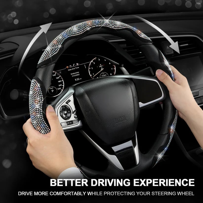 LuxiDrive – Crystal Studded Steering Wheel Cover – image 4