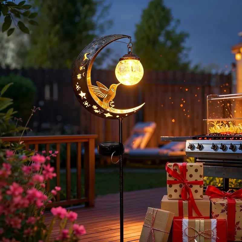 MoonFeather – Hummingbird Solar Garden Stake Light – image 5