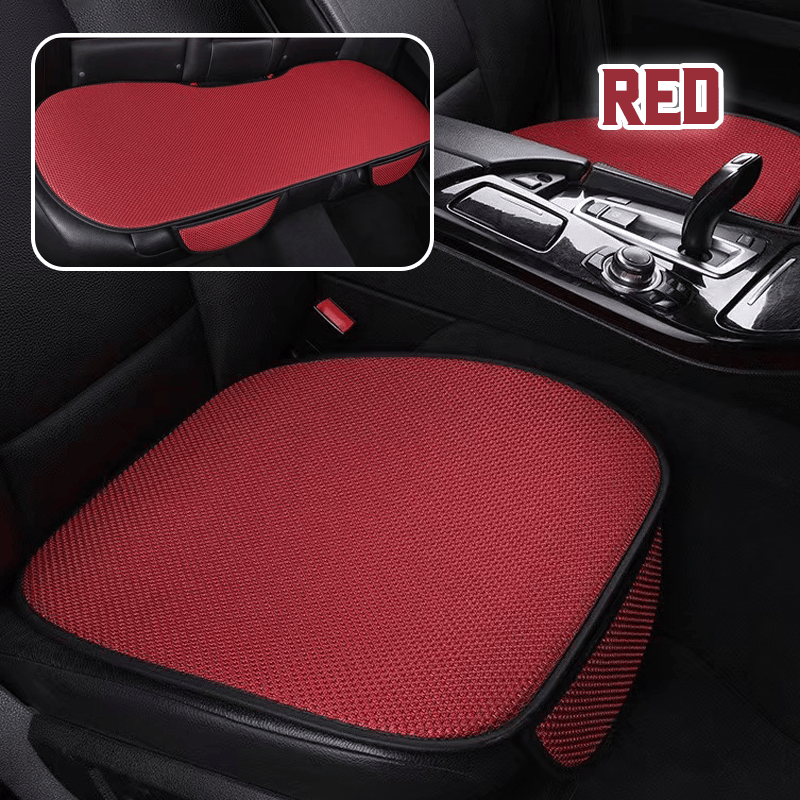 SeatBreeze – Breathable Seat Cover Cool Anti Slip Comfort – Red / Fullset (2 Front Seats + Full Backseats)