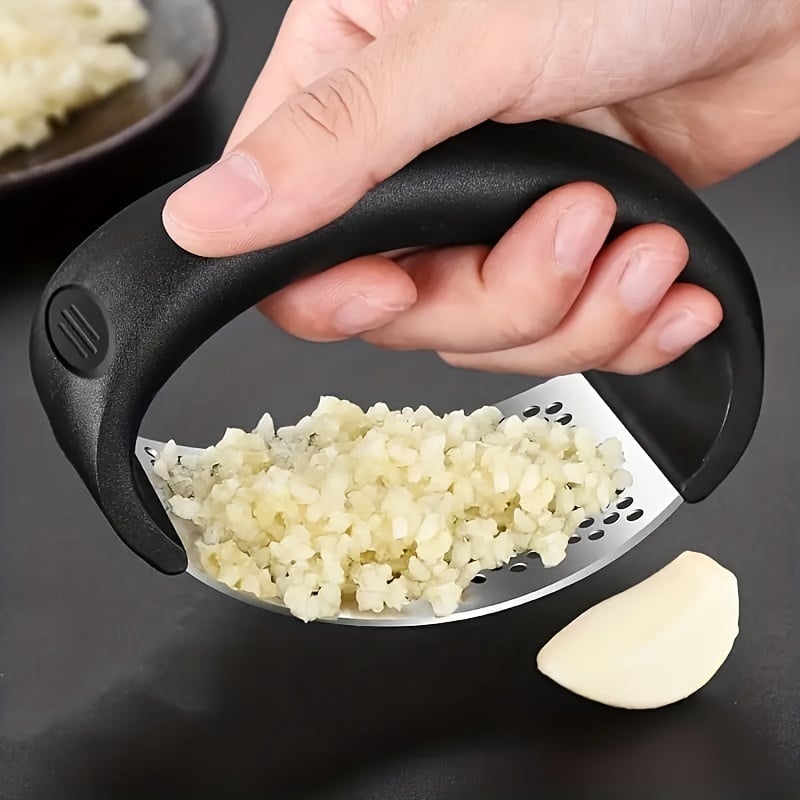 CrushCraft – Stainless Steel Garlic Mincer – Black