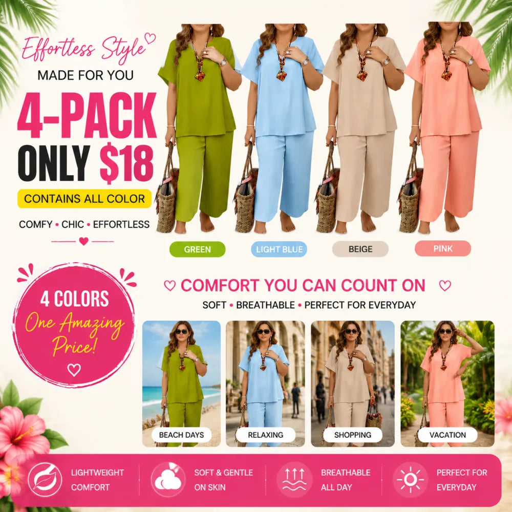 SoftEase – Relaxed Fit Outfit Set – 4-SETS B / XS