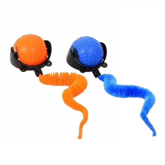 FurChaser – Interactive Rolling Pet Toy – Blue+Orange