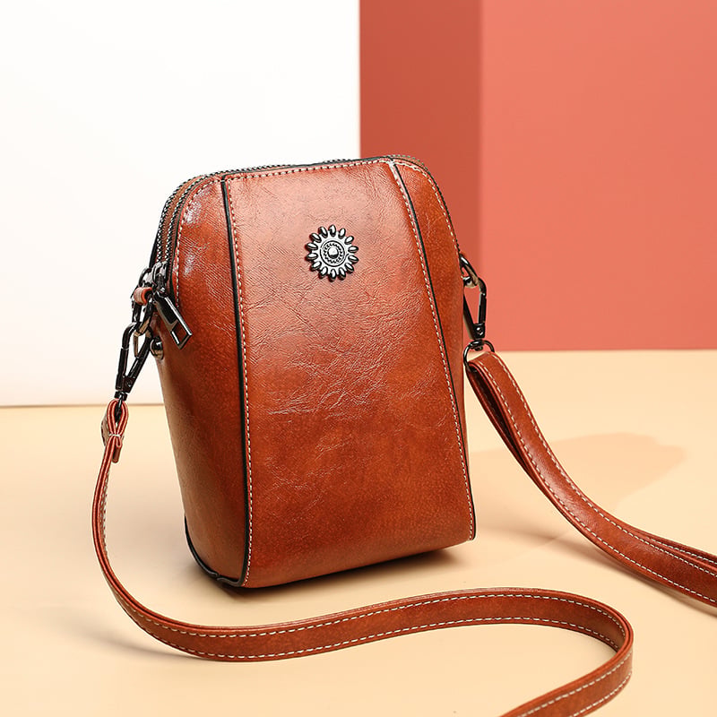 PocketChic – All-Match Vertical Cellphone Bag – Brown