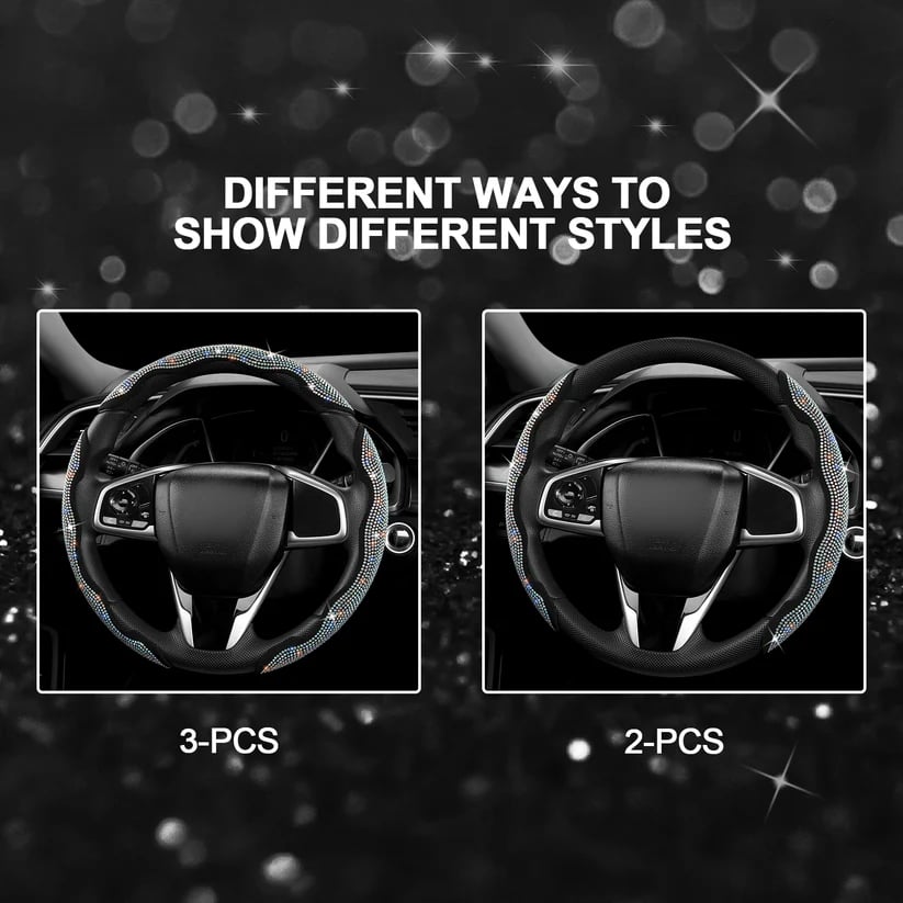 LuxiDrive – Crystal Studded Steering Wheel Cover – image 3
