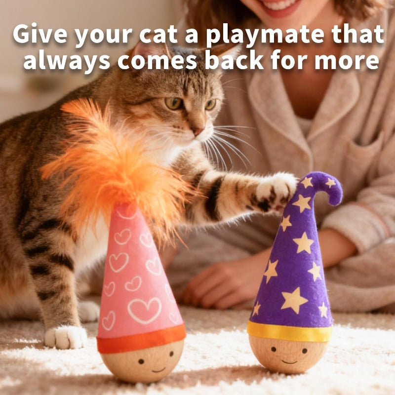 PawWobble – Wooden Wobble Cat Toy – image 3