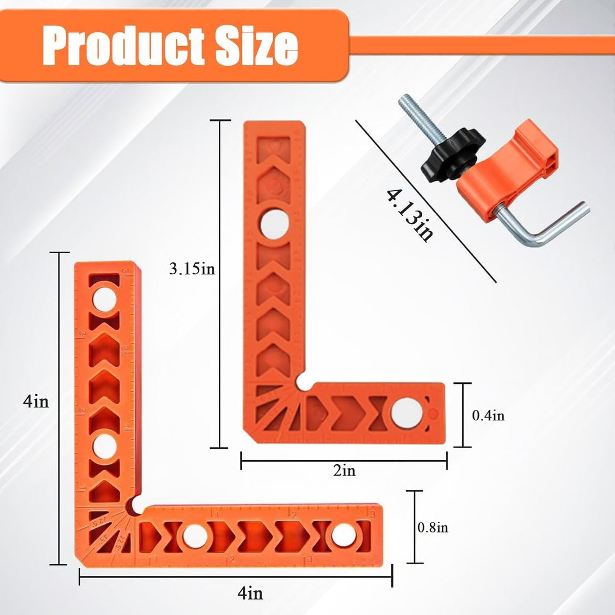 CornerPro - 90 Degree Corner Clamp & Positioning Square Set (3" & 4") – image 9