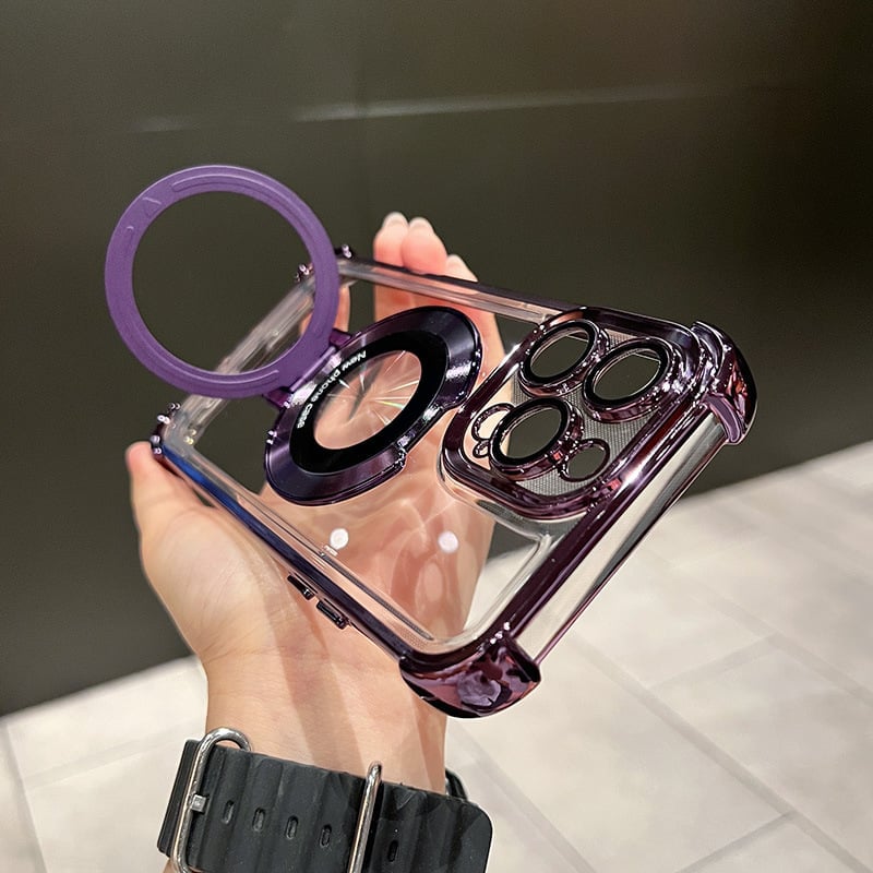 MagView Pro – Hands-Free Phone Case – Transparent / Purple / iPhone 17 Pro Max